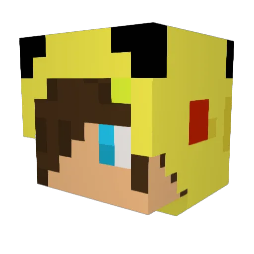 Kiruu01 Minecraft avatar head, 3D render