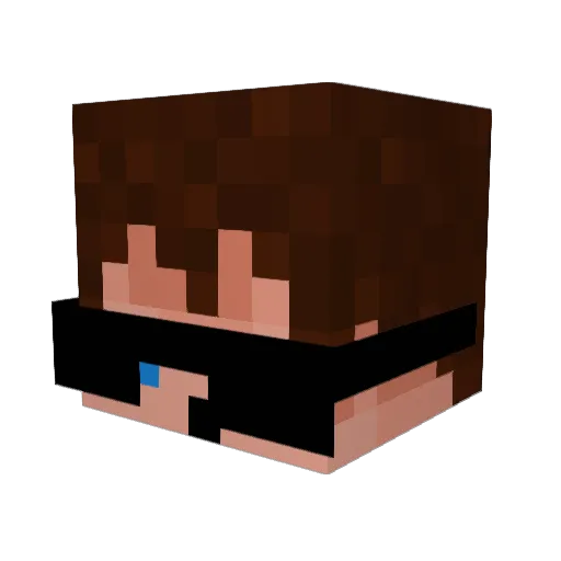 Kirxay Minecraft avatar head, 3D render