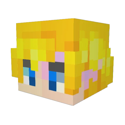 Kirxzo Minecraft avatar head, 3D render