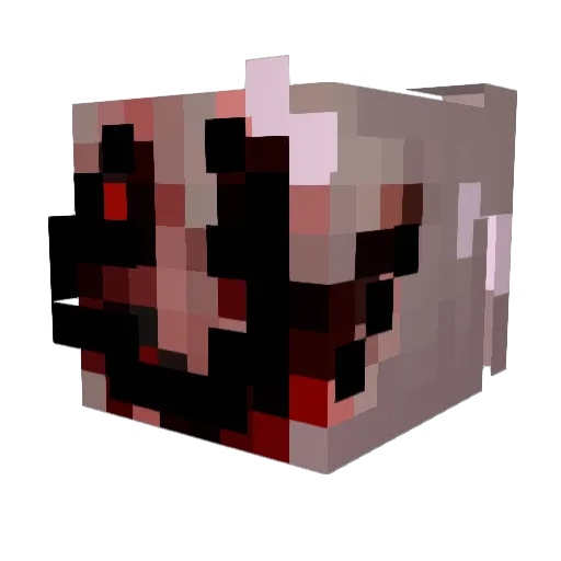 Kiryu_Re Minecraft avatar head, 3D render