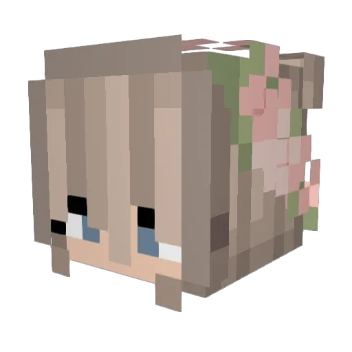Kiryundel Minecraft avatar head, 3D render
