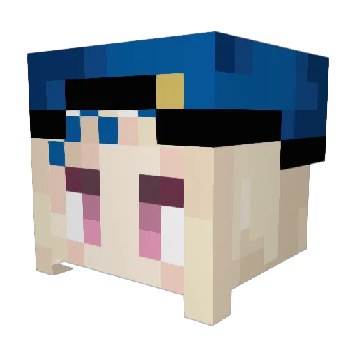KiryuuAzusa Minecraft avatar head, 3D render