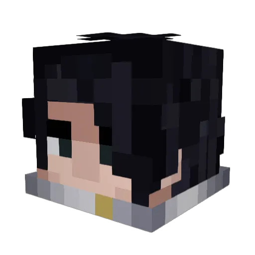 KisAkumaa Minecraft avatar head, 3D render
