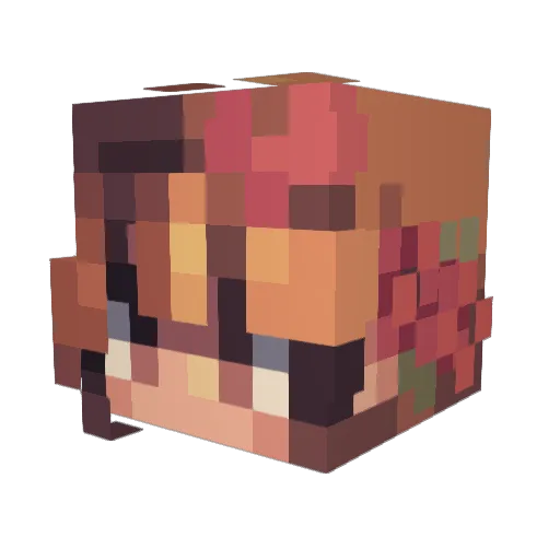 KisForKookies Minecraft avatar head, 3D render