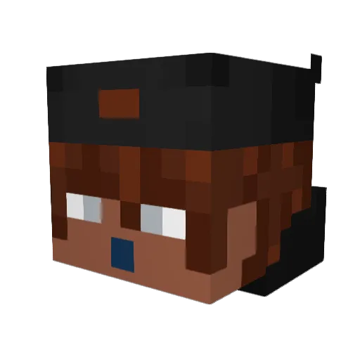 KisSMySw0rd Minecraft avatar head, 3D render