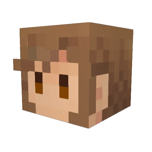 Kisa9e Minecraft avatar head, 3D render