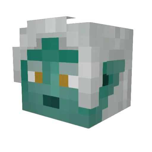 KisaBluu Minecraft avatar head, 3D render