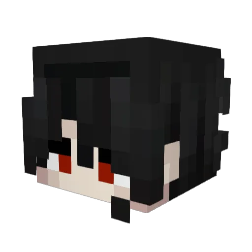 KisaXD Minecraft avatar head, 3D render