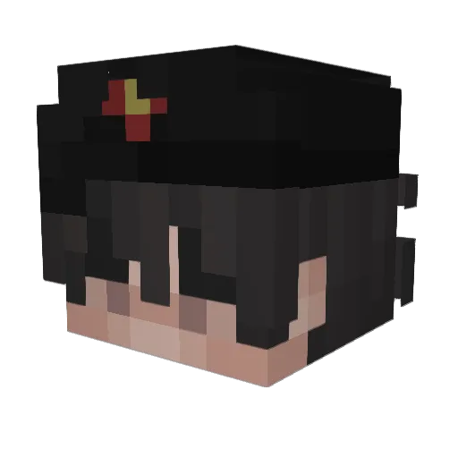 Kisadis Minecraft avatar head, 3D render
