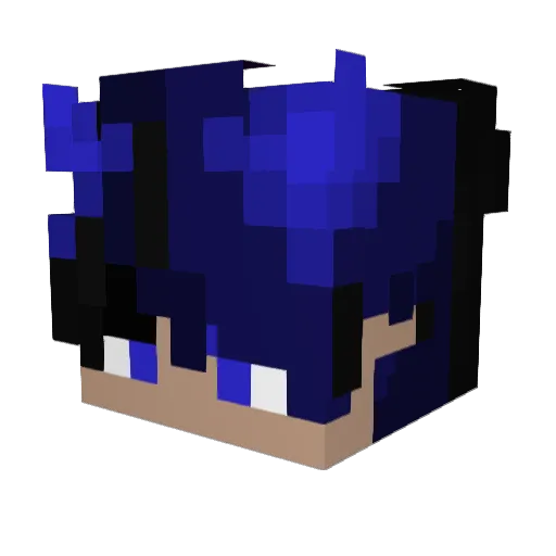 Kisakou_ Minecraft avatar head, 3D render