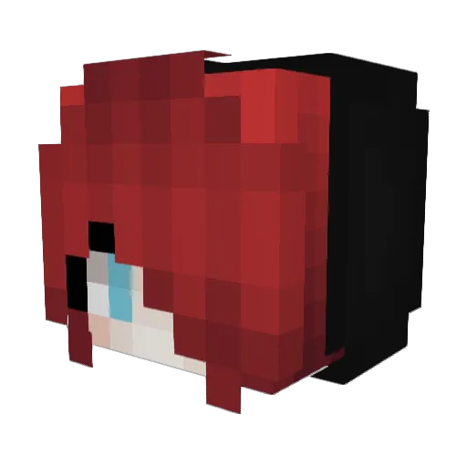 Kisala_ Minecraft avatar head, 3D render