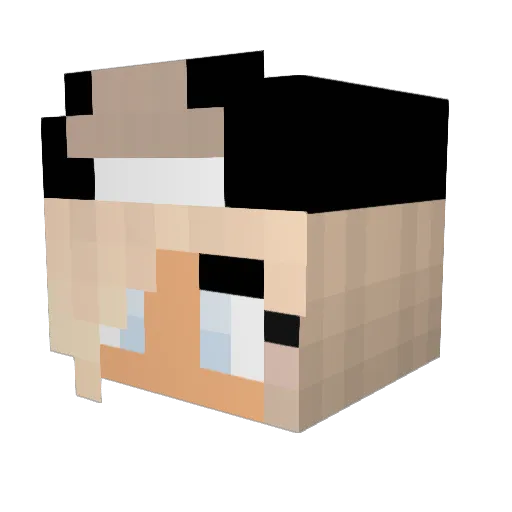 Kisbakos Minecraft avatar head, 3D render