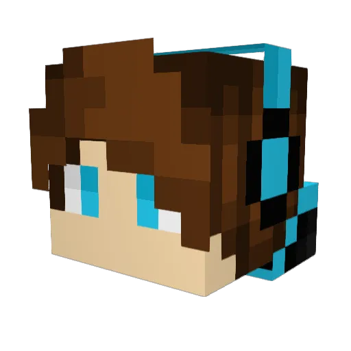 Kisdecolin Minecraft avatar head, 3D render
