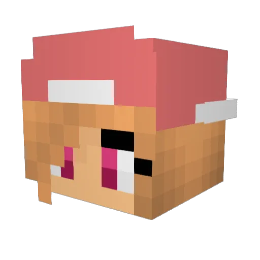 Kisel Minecraft avatar head, 3D render