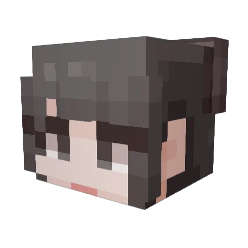 KisetsL Minecraft avatar head, 3D render