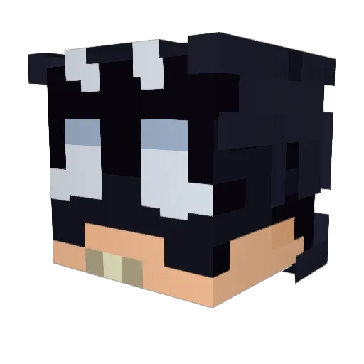 Kisflaw Minecraft avatar head, 3D render