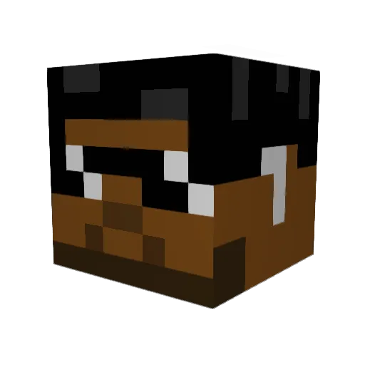 Kish1x Minecraft avatar head, 3D render