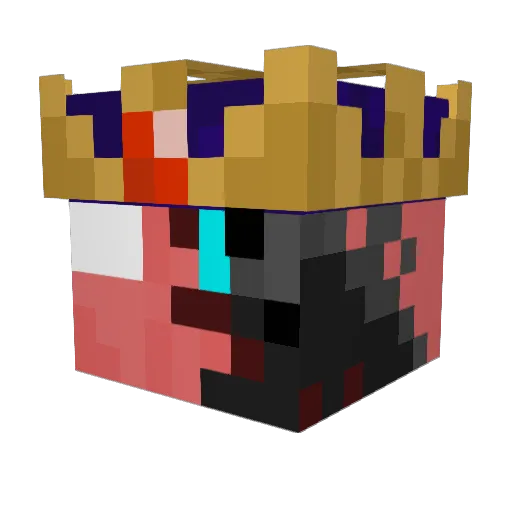 Kishabub Minecraft avatar head, 3D render