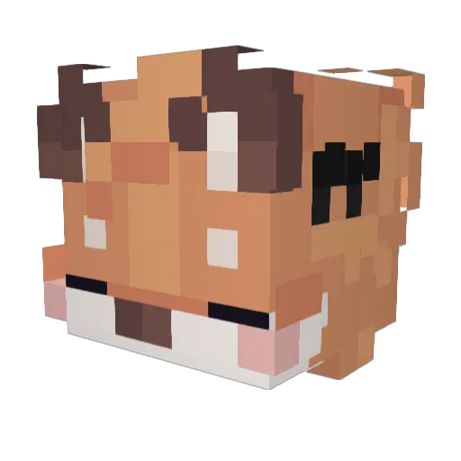 KishiFox Minecraft avatar head, 3D render