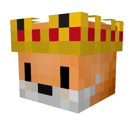 Kisielki Minecraft avatar head, 3D render