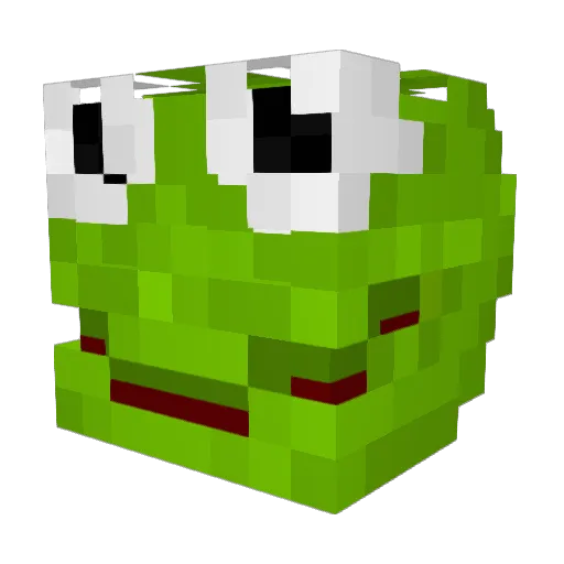 Kisins209_ Minecraft avatar head, 3D render