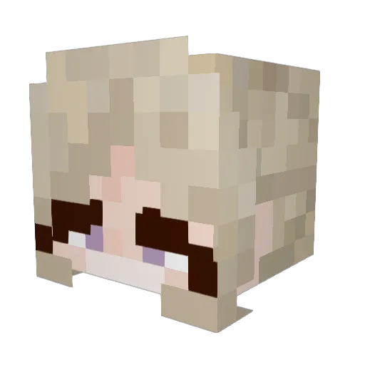 Kisiu5 Minecraft avatar head, 3D render