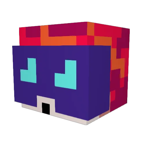 KiskaAgina Minecraft avatar head, 3D render