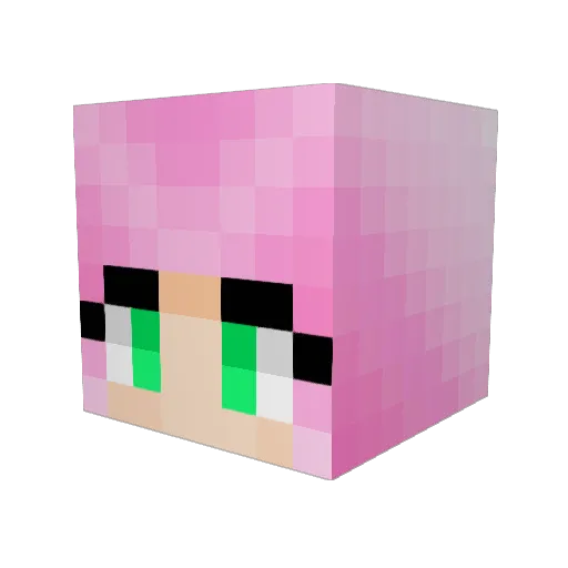 Kiskave Minecraft avatar head, 3D render