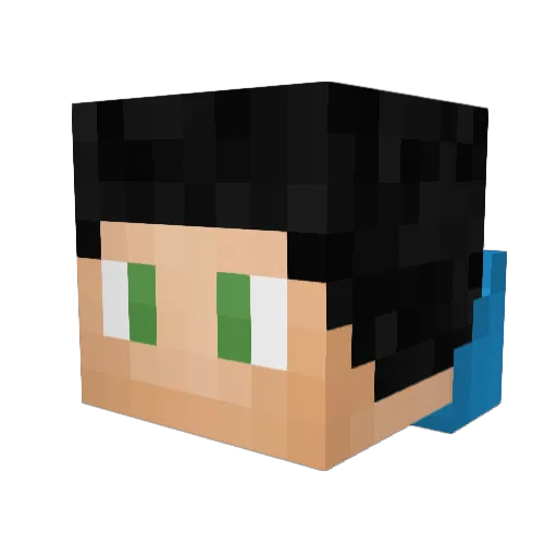 Kislesko Minecraft avatar head, 3D render