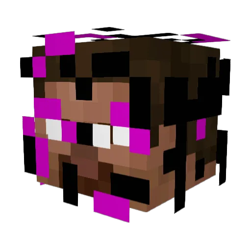 Kison15 Minecraft avatar head, 3D render