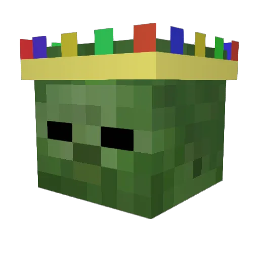 Kiss106 Minecraft avatar head, 3D render