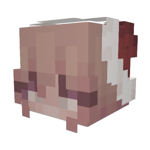 KissAlready Minecraft avatar head, 3D render