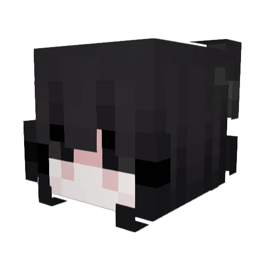 KissAndFly Minecraft avatar head, 3D render