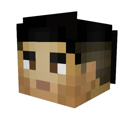 KissCass Minecraft avatar head, 3D render