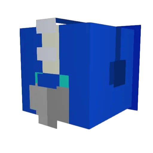 KissDirtyMen Minecraft avatar head, 3D render