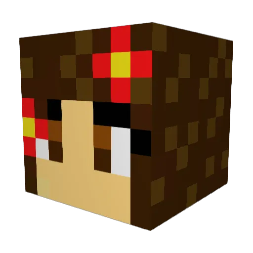 KissMyAxe888 Minecraft avatar head, 3D render