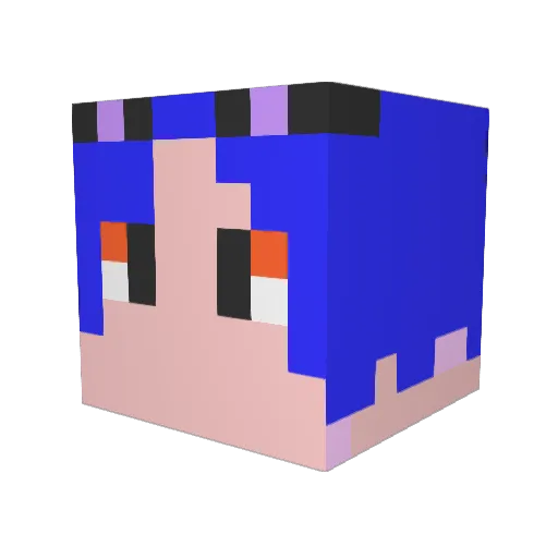 KissShoot Minecraft avatar head, 3D render