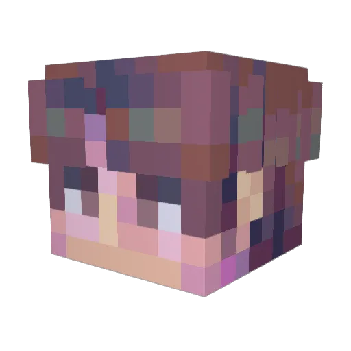 KissShotu Minecraft avatar head, 3D render