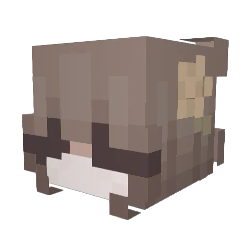 Kiss_ Minecraft avatar head, 3D render