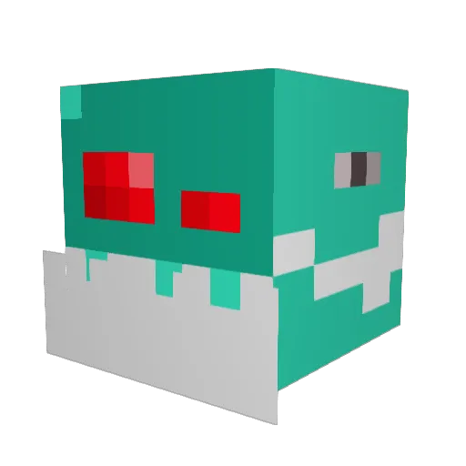 Kissekatten123 Minecraft avatar head, 3D render