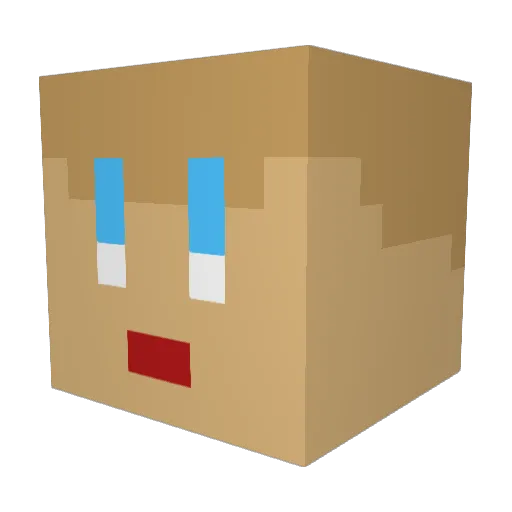 Kissha69 Minecraft avatar head, 3D render