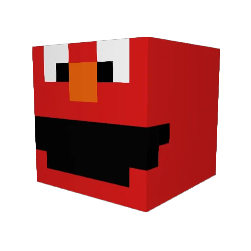 Kisstobal Minecraft avatar head, 3D render