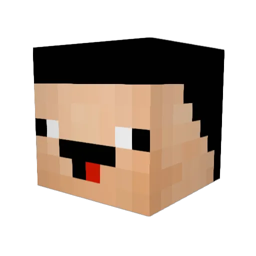 KissyG Minecraft avatar head, 3D render