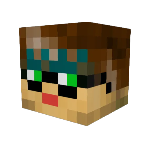 Kistain Minecraft avatar head, 3D render