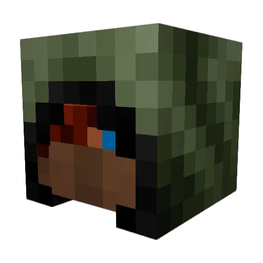 Kistel Minecraft avatar head, 3D render