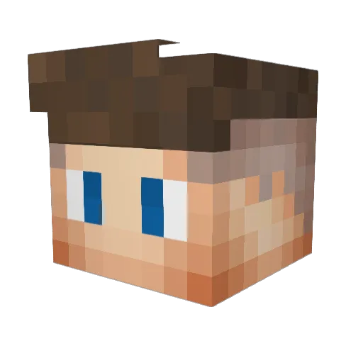 Kistro Minecraft avatar head, 3D render
