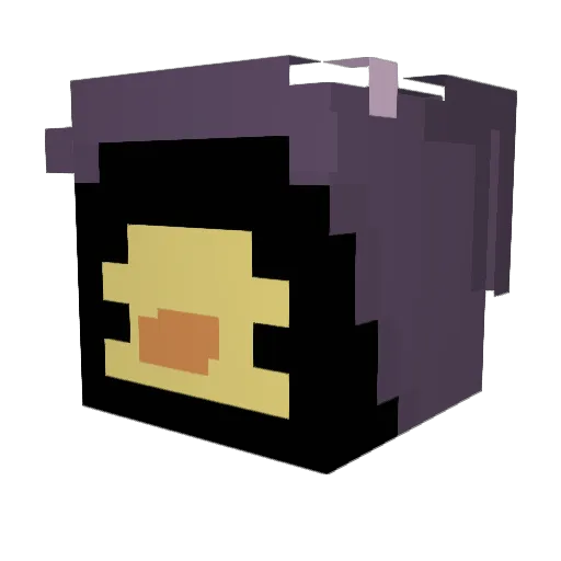 Kistuna Minecraft avatar head, 3D render