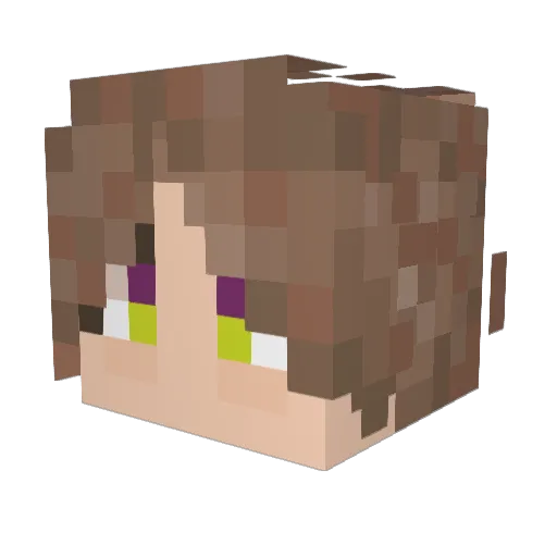 KistuneEve Minecraft avatar head, 3D render