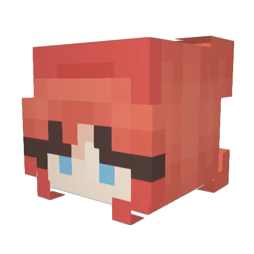 Kisum98 Minecraft avatar head, 3D render