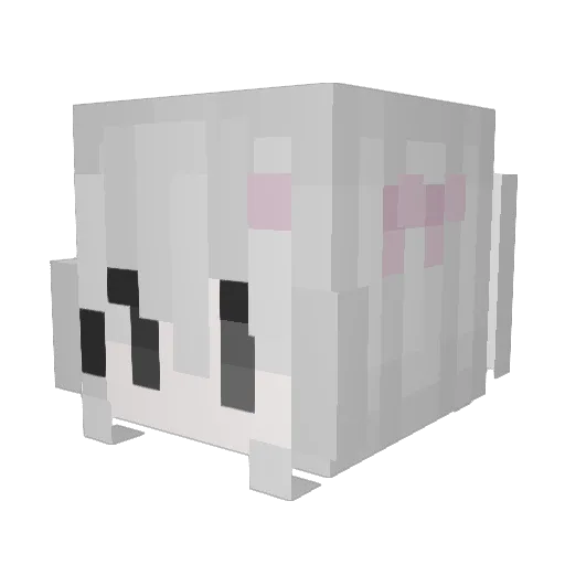 Kisumak Minecraft avatar head, 3D render